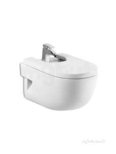 Roca Sanitaryware -  Roca Meridian-n Wall Hung One Tap Hole Bidet White