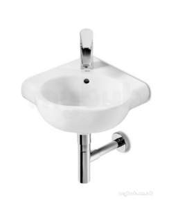 Roca Sanitaryware -  Roca Meridian-n Compact 350 One Tap Hole Corner Basin Wh