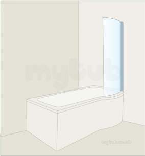 Roca Sanitaryware -  Roca Giralda P Shaped Bath Screen