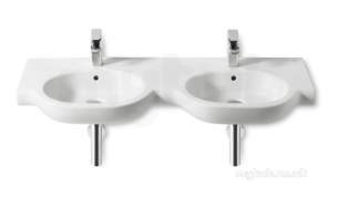 Roca Sanitaryware -  Roca Meridian-n 1250mm Double One Tap Hole W/h Basin Wh