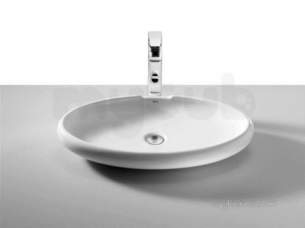 Roca Sanitaryware -  Roca Urbi 5 650mm No Tap Holes On Countertop Basin Wh
