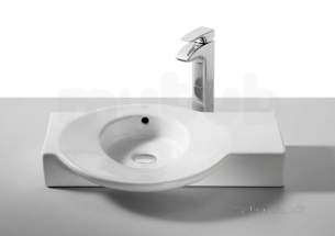 Roca Sanitaryware -  Roca Urbi 4 600mm No Tap Holes On Countertop Basin Wh