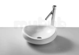 Roca Sanitaryware -  Roca Urbi 1 450mm No Tap Holes On Countertop Basin Wh