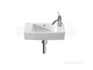 Roca Sanitaryware -  Roca Hall 500 X 250mm No Tap Holes Cloakroom Basin White