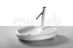 Roca Sanitaryware -  Roca Urbi 7 600mm No Tap Holes On Countertop Basin Wh