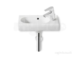 Roca Sanitaryware -  Roca Meridian-n Compact 450 One Tap Hole C/r Basin Right Hand Wh