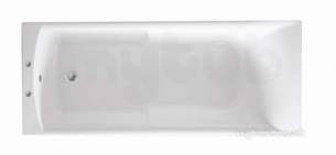 Roca Acrylic Baths -  Roca Almeria 1700 Two Tap Holes Bath And Grips 130l A/s Wh
