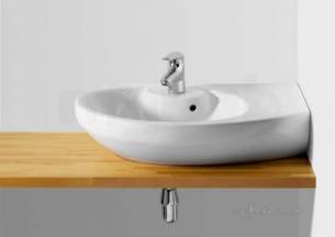 Roca Sanitaryware -  Roca Senso Compact 680mm One Tap Hole Cnr Basin Right Hand Wh