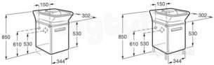 Roca Furniture and Vanity Basins -  Roca The Gap 344x302 Base Unit And Door M/bge
