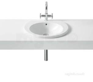 Roca Sanitaryware -  Roca Happening 520 X 445mm No Tap Holes In Countertop Basin Wh