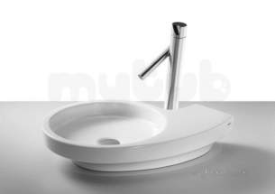 Roca Sanitaryware -  Roca Urbi 3 580mm No Tap Holes On Countertop Basin Wh