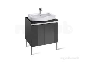 Roca Furniture and Vanity Basins -  Roca H And H 610 X 410 Base Unit Single Draw G/gry