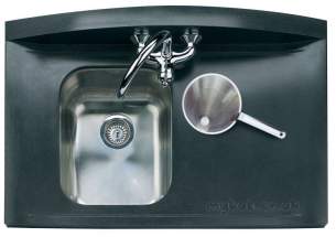 Rangemaster Sinks -  Rangemaster Roma Gemini 1 5b Right Hand Snk/acc Pk Bk