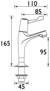 Bristan Brassware -  Bristan Value Lever High Neck Pillar Taps Chrome Val2 Hnk C Cd