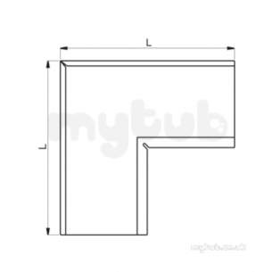 Lindab Rainwater -  H/r Int Guttr Angle 100mm 90o Galv
