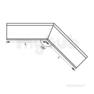 Lindab Rainwater -  H/r Ext Guttr Angle 125mm 135o Coated