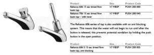 Rwc Water Mixing Products -  Rwc Timeflow 705 Basin Lever Tap