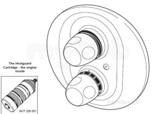 Rwc Heatguard Showers and Kits -  Rwc Contemp Heatguard Cs Shower Valve Cp