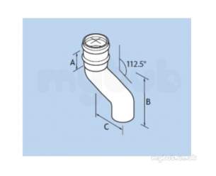 Alumasc Rainwater Products -  Plain 2.5 Inch X 15 Inch Rw Offset 112.5d Rw1/65