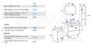 Salgar Showroom Furniture -  Salgar 13148 Levante Pilar 1400 Cabinet