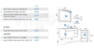 Salgar Showroom Furniture -  Salgar 13227 Levante 2 Draw Vanity Unit