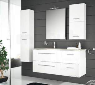 Salgar Showroom Furniture -  Salgar 14538 Creta 400 Side Unit White