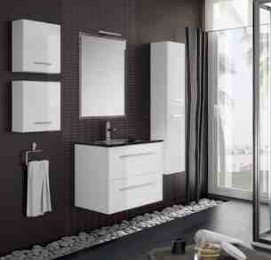Salgar Showroom Furniture -  Salgar 14738 White Creta Vanity Cabinet 560x997 Mm