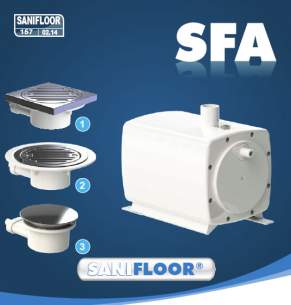 Saniflo Domestic Sanitary Systems A -  Sanifloor3 Shower Waste Pump And Tray Waste