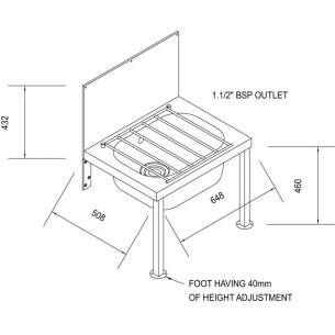 Pland Catering Sinks and Stands -  Pland Sb0038st Bucket Sink