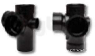 Polypipe Soil -  92 1/2 Deg 4in/110mm Quadruple Socket Scb106br