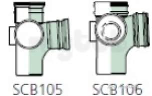 Polypipe Soil -  110mm X92.5d Corner Brnch T/skt Scb105-b