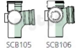 Polypipe Soil -  110mm 92.5d 4sckt Cornr Branch Scb106-sg
