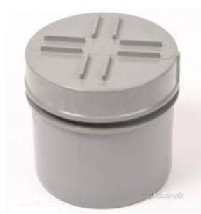 Polypipe Soil -  110mm Screw Acc Cap Spig/tail White 1