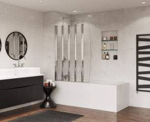 Coram Designer Bathscreens -  Coram Folding 5 Panel Bath Screen Sfd5cuc