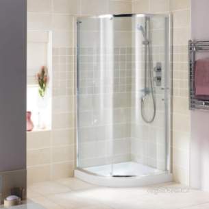 Showerlux Glide Enclosures -  Glide Sliding Doors 900mm Corner Entry