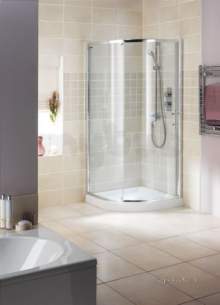 Showerlux Glide Enclosures -  Glide Round Single Door 1000x1000mm