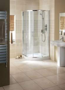 Showerlux Glide Enclosures -  Glide Round Twin Door 1000x1000mm