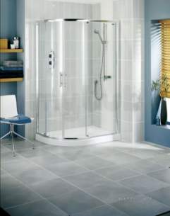 Showerlux Glide Enclosures -  Glide Twin Dr Oset Rnd 900x800mm