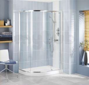 Showerlux Glide Enclosures -  Glide Single Dr Oset Rnd 1200x800mm