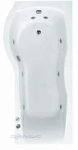 Eastbrook Baths -  19-016r Sigma Shower Bath 1800 Right Hand 5mm Wh