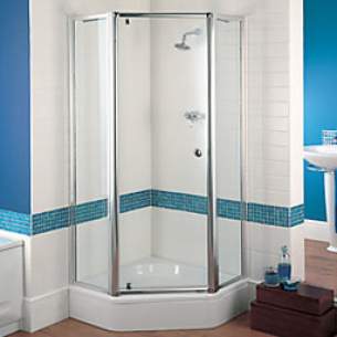 Showerlux Luxury Enclosures -  Sigma Snb 900mm Pentangle Wh/pl/t8