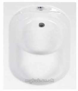 Eastbrook Baths -  23.0081 Sit Bath Plain 1200x700 5mm Wh