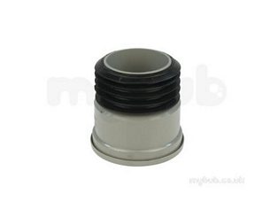 Center Soil Waste and Overflow -  Center Soil To Drain Adaptor 110mm Grey