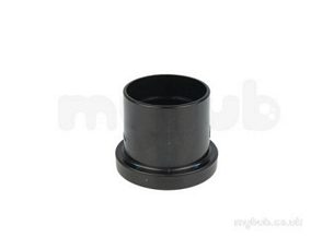 Center Soil Waste and Overflow -  Center Boss Adaptor 110mm X 50mm Black