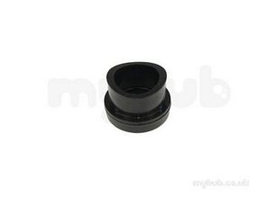 Center Soil Waste and Overflow -  Center Boss Adaptor 110mm X 40mm Black
