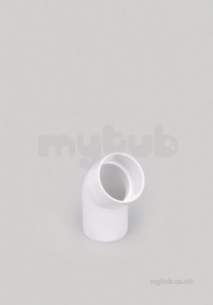 Marley Soil and Waste -  32mm X45deg Ultra Abs Spig Bend Wab32-w