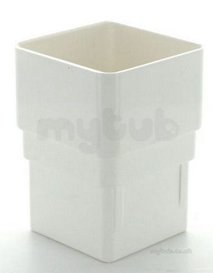 Marley Rainwater -  65mm Square Pipe Socket Plain Rle11-w