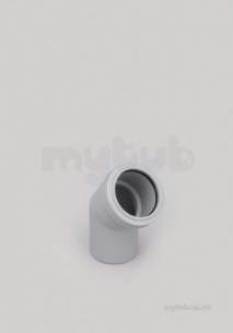 Marley Soil and Waste -  32mm X 45deg Spigot Bend Wpb32-w