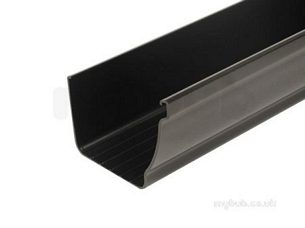 Osma Above Ground Drainage -  Osma 8t874b Black 111mm Gutter 4m