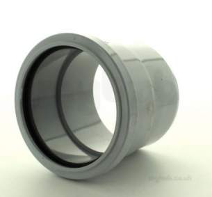 Marley Soil and Waste -  110mm Ring Seal Adaptor Grey Se409g